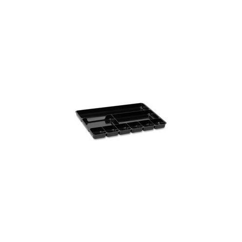 Rubbermaid Regeneration Drawer Organizer - 9 Compartment(s) - 1.3" Height x 14" Width x 9.4" Depth - Recycled - Black - Plastic - 1 / Each