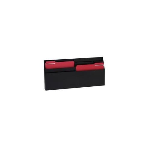 Rubbermaid 6-Pocket Desk/Wall Organizer - 6 Pocket(s) - 3 Tier(s) - 11.5" Height x 26.4" Width x 3.6" Depth - Desktop - Black - Plastic - 1 / Each