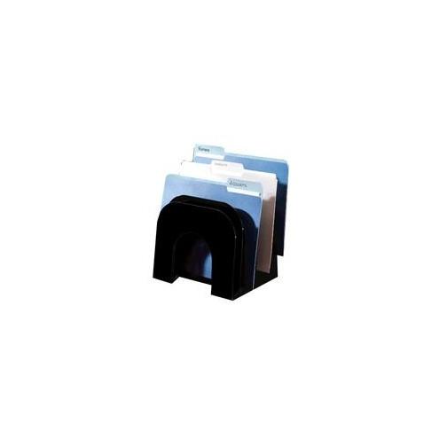Rubbermaid Jumbo Optimizer Incline Sorters - 6 Compartment(s) - 9.4" Height x 10.5" Width x 7.4" Depth - Desktop - Black - Plastic - 1Each