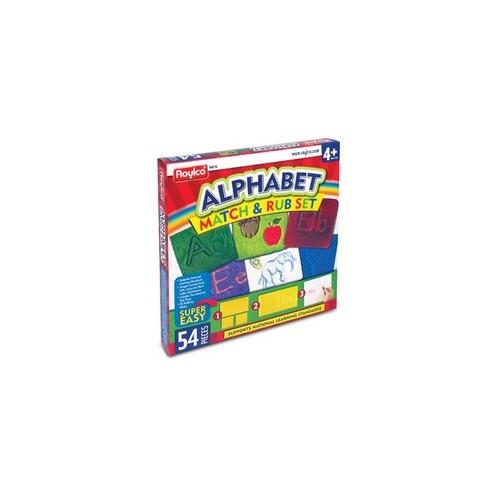 Roylco Alphabet Match and Rub Set - Theme/Subject: Learning - Skill Learning: Letter, Illustration - 54 Pieces - 4+