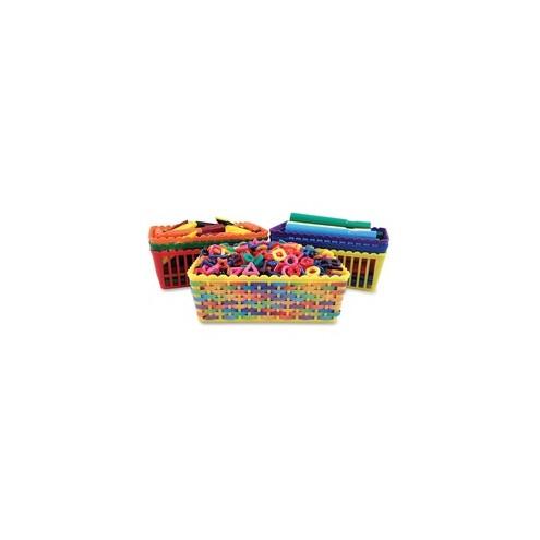 Roylco Super Value Class Baskets - 2.4" Height x 6.3" Width x 4.3" Depth - Blue, Red, Orange, Green, Yellow, Purple - Plastic - 12 / Set