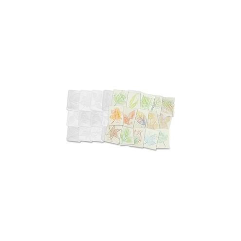 Roylco Leaf Shape Rubbing Plates - Art - Recommended For 3 Year - 4" x 5" - 16 / Pack - Clear - Plastic