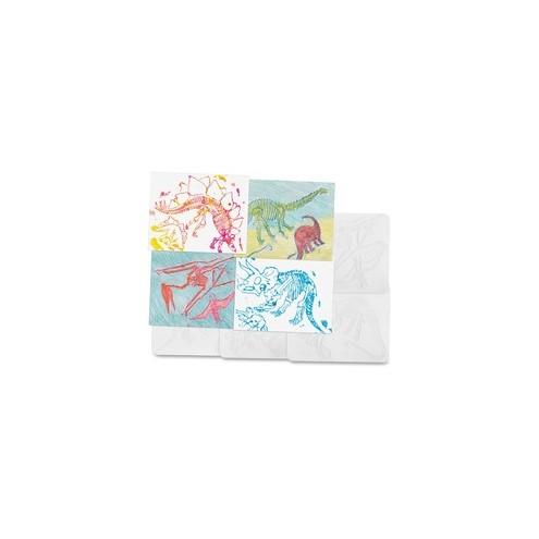 Roylco Dinosaur Shape Rubbing Plates - Art, Craft - Recommended For 5 Year - 7.50" x 9.50" - 6 / Pack - Clear - Plastic