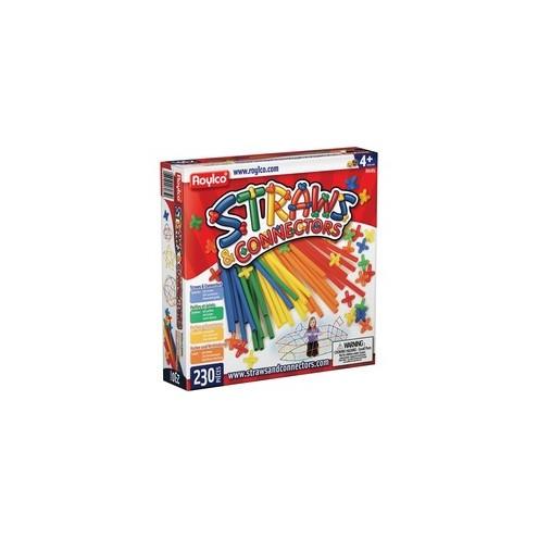 Roylco Straws & Connectors Building Set - Recommended For 4 Year - 230 Piece(s) - 230 / Pack - Assorted