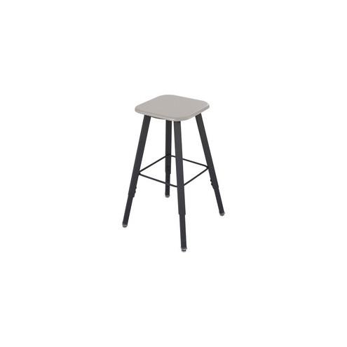 Safco Alpha Better Adjustable Height Stool - Black - Wood - 15.3" Width x 19.3" Depth x 35" Height - 1 Each