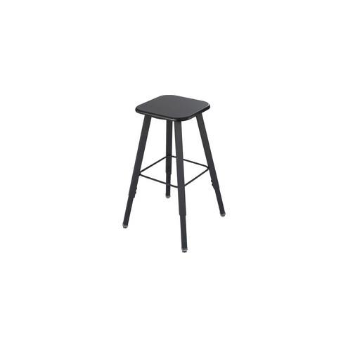 Safco AlphaBetter Stool - Black Medium Density Fiber (MDF) Seat - Black Steel Frame - 13" Seat Width x 13" Seat Depth - 1 Each