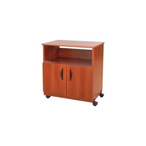 Safco Mobile Machine Stand - 200 lb Load Capacity - 1 x Shelf(ves) - 30.3" Height x 28" Width x 19.8" Depth - Laminate - Particleboard, Wood - Cherry