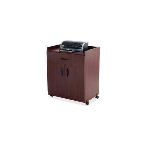 Safco Deluxe Mobile Machine Stands - 200 lb Load Capacity - 36.3" Height x 30" Width x 20.5" Depth - Laminate - Wood - Mahogany