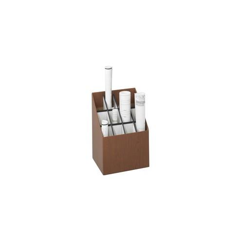 Safco Upright Roll Storage Files - Wood Grain - Plastic, Fiberboard - 1 / Each