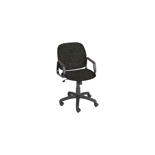 Safco Cava Urth High Back Chair - Black Polyester Seat - Black Polyester Back - Black Frame - 5-star Base - 20" Seat Width x 18" Seat Depth - 24" Width x 24" Depth x 39.5" Height - 1 Each