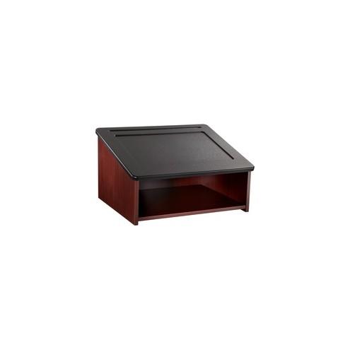 Safco Table Top Lectern - 18.50" Table Top Length x 24" Table Top Width - 13.75" Height x 24" Width x 18.50" Depth - Assembly Required - Laminated, Mahogany - Wood