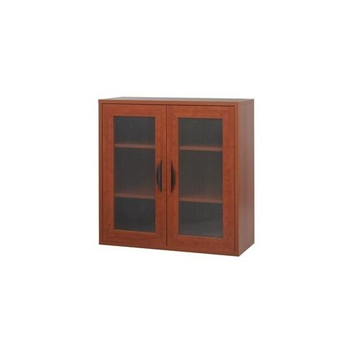 Safco Apr&egrave;s Modular Storage Cabinet - 29.8" x 11.8" x 29.8" - 2 x Shelf(ves) - 2 x Door(s) - 75 lb Load Capacity - Cherry - Wood