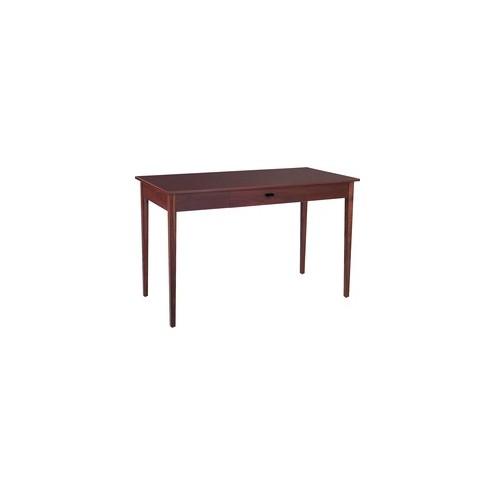 Safco Apres Table Desk - Rectangle Top - Four Leg Base - 1 Drawers - 4 Legs - 48" Table Top Width x 24" Table Top Depth x 0.75" Table Top Thickness - Composite Wood, Solid Wood