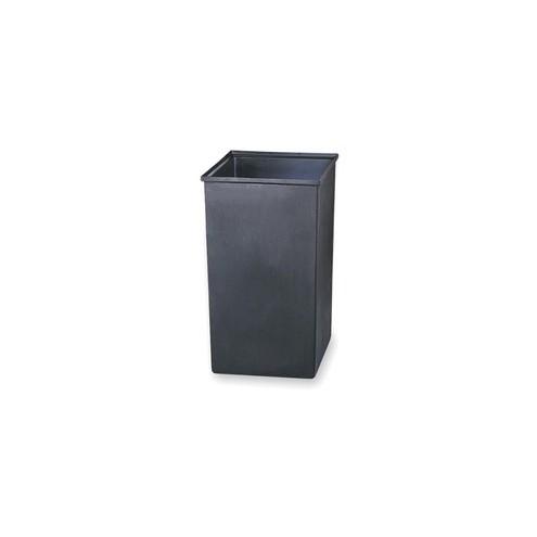 Safco Wood Receptacle Rigid Plastic Liner - 36 gal Capacity - Square - 27.3" Height x 17" Width x 17" Depth - Plastic - Black