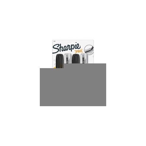 Sharpie King-Size Permanent Markers - Chisel Marker Point Style - Black - Plastic Barrel - 4 / Pack