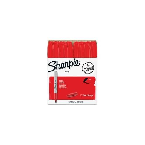 Sharpie Pen-style Permanent Marker - Fine Marker Point - Red Alcohol Based Ink - 36 / Pack