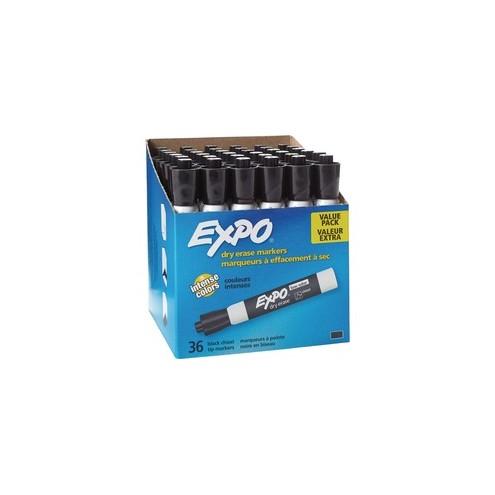 Expo Low-Odor Dry Erase Chisel Tip Markers - Chisel Marker Point Style - Black