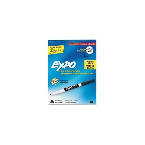 Expo Low-Odor Dry-erase Fine Tip Markers - Fine Marker Point - Black