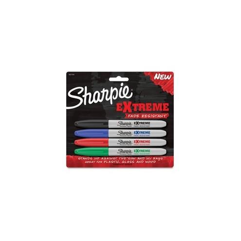 Sharpie Extreme Permanent Markers - Wide Marker Point - 1.1 mm Marker Point Size - Assorted - 4 / Set