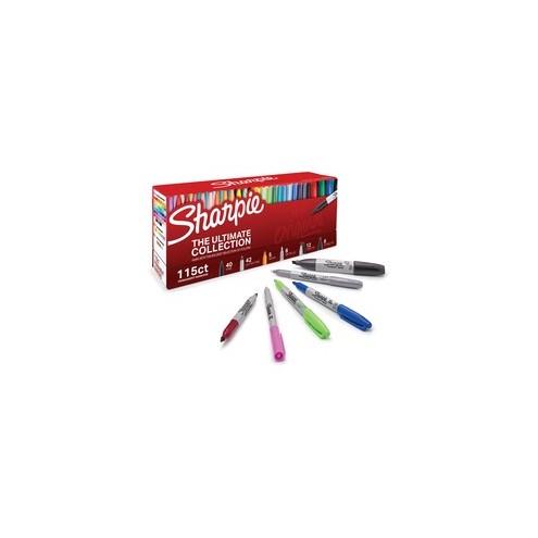 Sharpie Ultimate Collection Permanent Markers - Fine, Ultra Fine Marker Point - Chisel Marker Point Style - 115 / Box