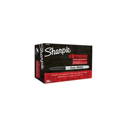 Sharpie Extreme Permanent Markers - Fine Marker Point - 1.1 mm Marker Point Size - Black Pigment-based, Dye-based Ink - 36 / Pack