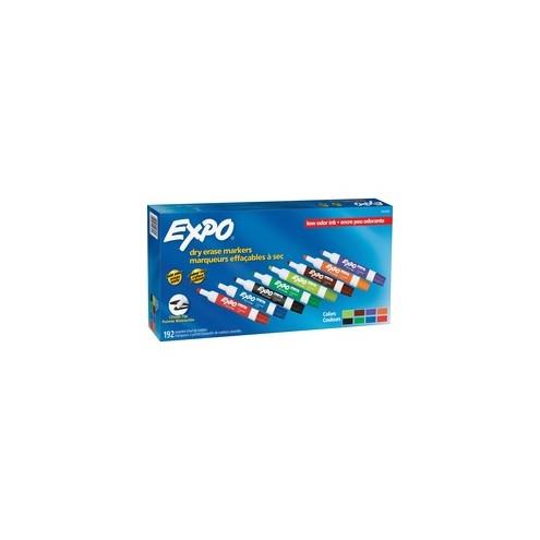 EXPO Low-Odor Dry-erase Markers - Fine, Ultra Fine Marker Point - Chisel, Bullet Marker Point Style - Assorted, Blue, Lime, Red, Brown, Orange, Green, Black, Purple Alcohol Based Ink - 192 / Pack