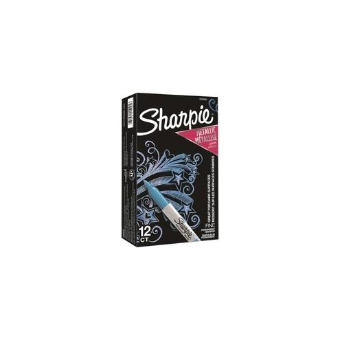 Sharpie Metallic Permanent Markers - Precision Fine Marker PointAlcohol Based Ink - 12 / Dozen