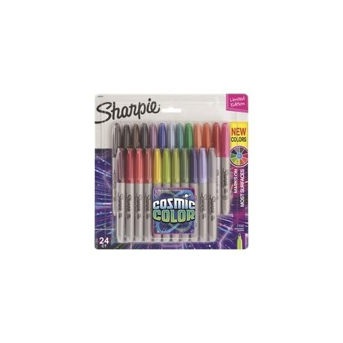 Sharpie Cosmic Color Permanent Markers - Fine Pen Point - 24 / Set