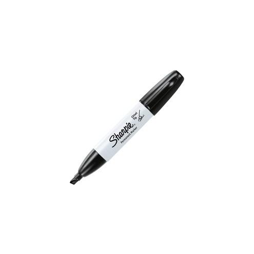 Sharpie Large Barrel Permanent Markers - Chisel Marker Point Style - Black - 36 / Box