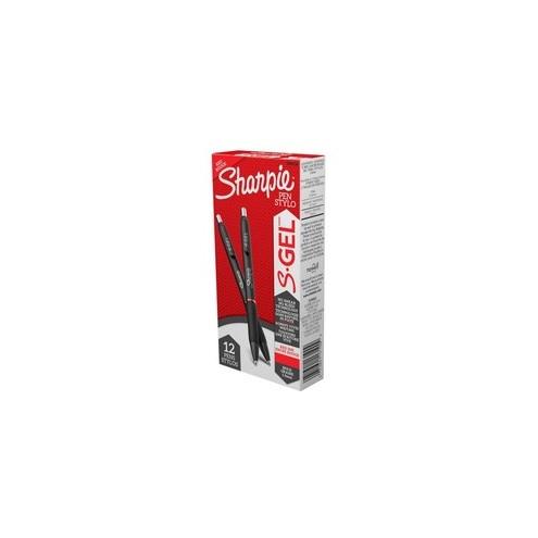 Sharpie S-Gel Pens - 1 mm Pen Point Size - Retractable - Red Gel-based Ink - 12 / Dozen