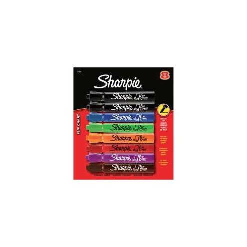 Sharpie Flip Chart Marker - Bullet Marker Point Style - Assorted Water Based Ink - 8 / Pack