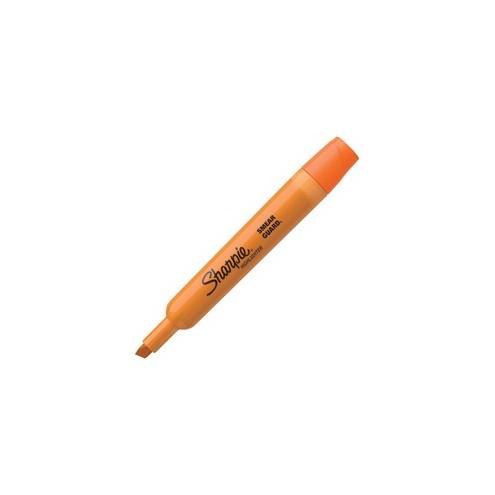 Sharpie SmearGuard Tank Style Highlighters - Broad Marker Point - Chisel Marker Point Style - Fluorescent Orange - Orange Barrel