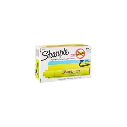 Sharpie Highlighter - Tank - Chisel Marker Point Style - Fluorescent Yellow - 12 / Pack