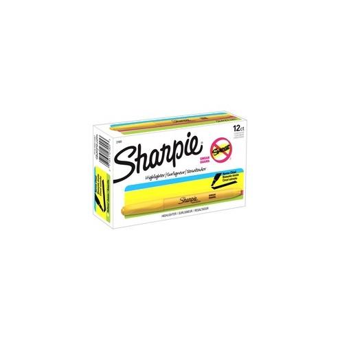 Sharpie Highlighter - Pocket - Chisel Marker Point Style - Yellow - 1 Dozen