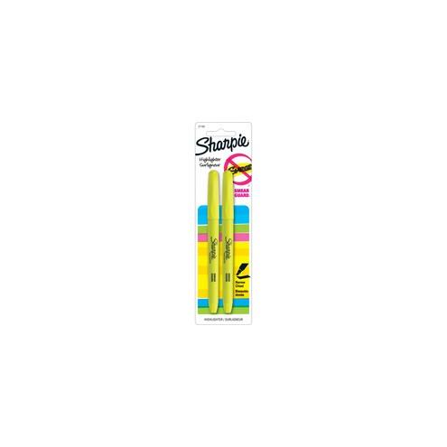 Sharpie Accent Highlighter - Pocket - Chisel Marker Point Style - Fluorescent Yellow - 2 / Pack