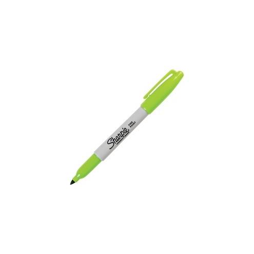 Sharpie Pen-style Permanent Marker - Fine Marker Point - Lime Alcohol Based Ink - 1 Each