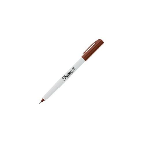 Sharpie Precision Permanent Marker - Ultra Fine Marker Point - Narrow Marker Point Style - Brown Alcohol Based Ink - 1 Each