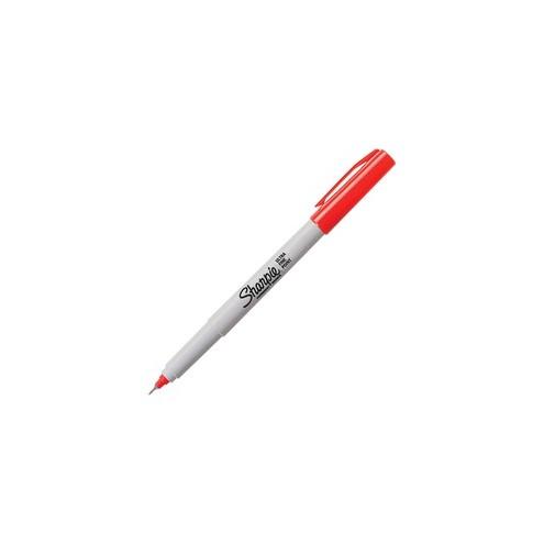 Sharpie Precision Permanent Marker - Ultra Fine Marker Point - Narrow Marker Point Style - Red Alcohol Based Ink - 1 Each