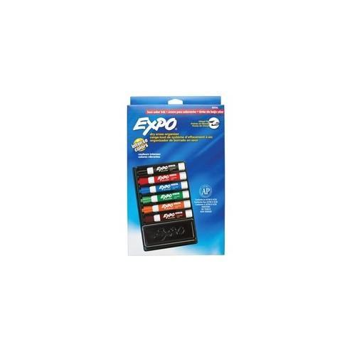 Expo 7-piece Dry Erase Organizer Kit - Fine Marker Point - Chisel Marker Point Style - Red, Blue, Green, Orange, Brown, Black - Assorted Barrel - 6 / Set