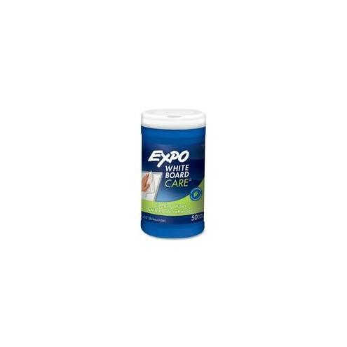 Expo White Board Cleaning Towelettes - 6" Width x 9" Length - Reusable, Pre-moistened - White - Cloth - 1Each