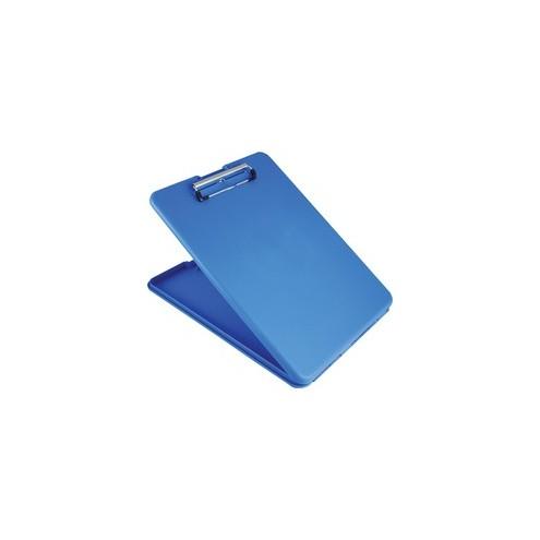 Saunders SlimMate Storage Clipboard - 0.50" Clip Capacity - Low-profile - Polypropylene - Blue - 1 Each