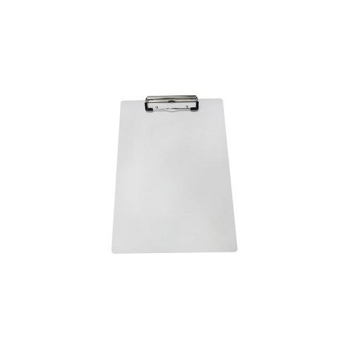 Saunders Aluminum Clipboard - 8 1/2" x 11" - Low-profile - Aluminum - White - 1 Each