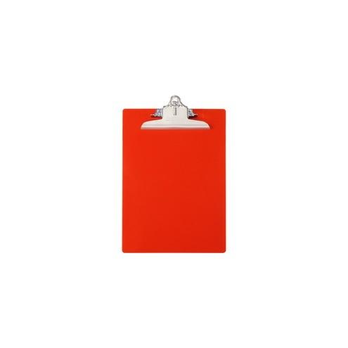 Saunders Recycled Plastic Clipboards - 1" Clip Capacity - 8 1/2" x 11" - Plastic - Red - 1 Each