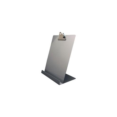 Saunders Document/Tablet Holder Stand - 12.3" x 9.5" x 5" - Aluminum - 1 Each - Silver