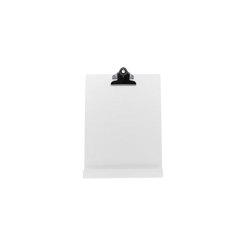 Saunders Black Clip Aluminum Clipboard - 8 1/2" x 11" - Aluminum - White - 1 Each