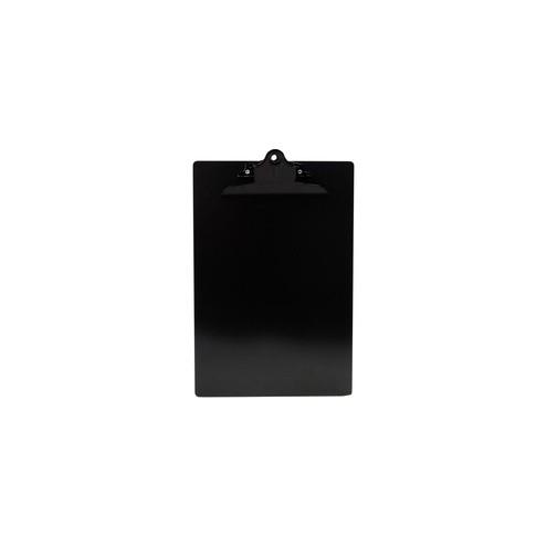 Saunders Black Clip Aluminum Clipboard - 8 1/2" x 14" - Aluminum - Black - 1 Each