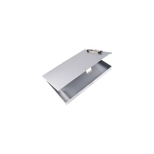 Saunders Tuff Writer Recycled Aluminum Clipboard - 1" Clip Capacity - Side Opening - 12" - Low Profile - Aluminum - Silver - 1 Each