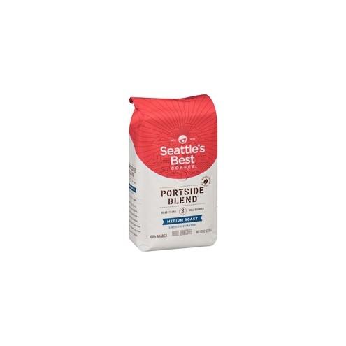 Seattle's Best Coffee Portside Blend Whole Bean Coffee - Level 3 - Regular - Nutty - Medium - 12 oz - 1 Each