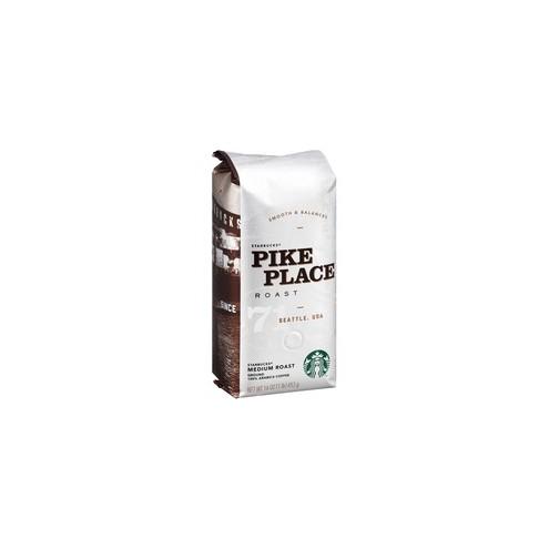 Starbucks Pike Place Roast Coffee - Regular - Cocoa, Nut - Medium - 16 oz - 1 Each