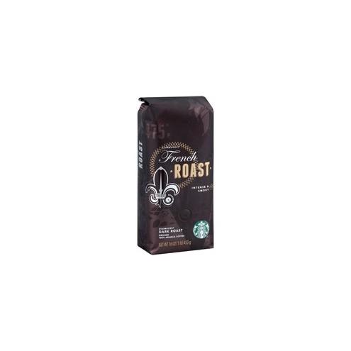 Starbucks French Roast Dark Ground Coffee - Regular - Dark/Bold - 16 oz Per Bag - 1 Each